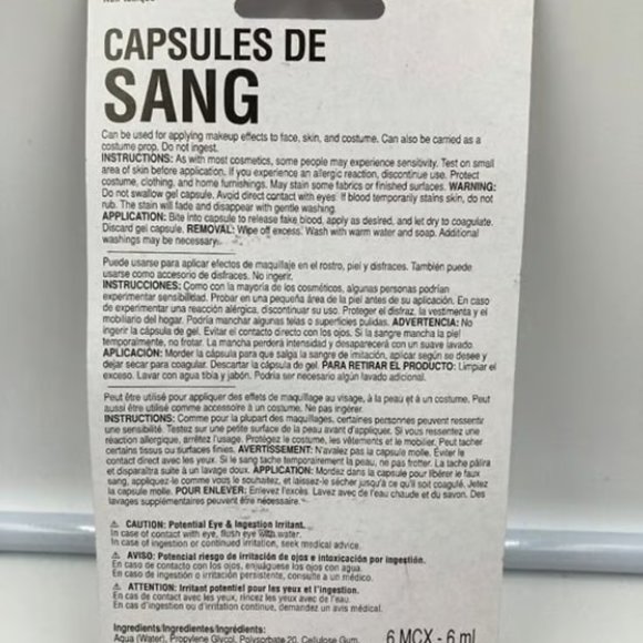 Amscan Blood Capsules 6 Pieces - Picture 2 of 2